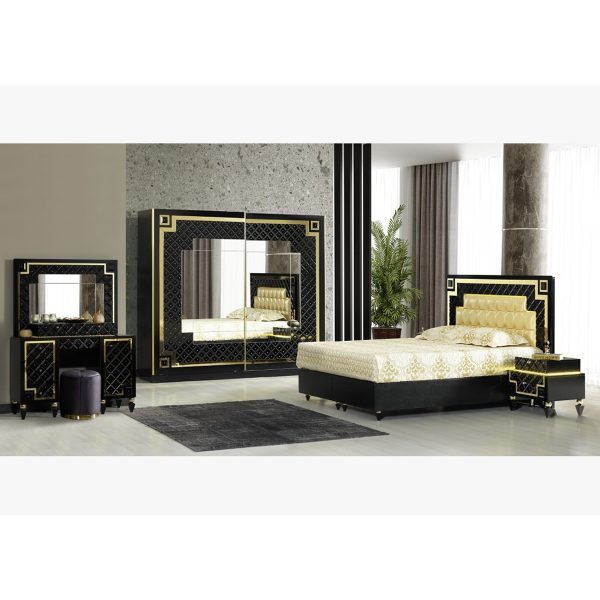 QUEEN BLACK BEDROOM SET